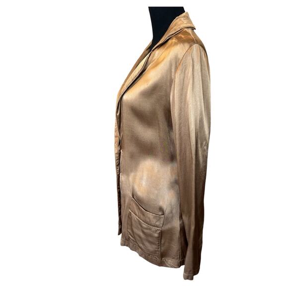 New ~ ELIE. ELIE TAHARI ~ Women's Satin Blazer Size S Fall Vibes - Picture 4 of 7